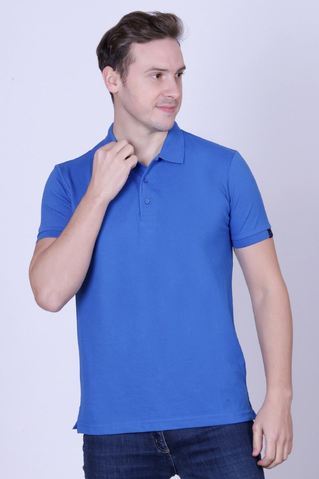 Winbarg Solid Stretch Half Sleeve Polo T-Shirts