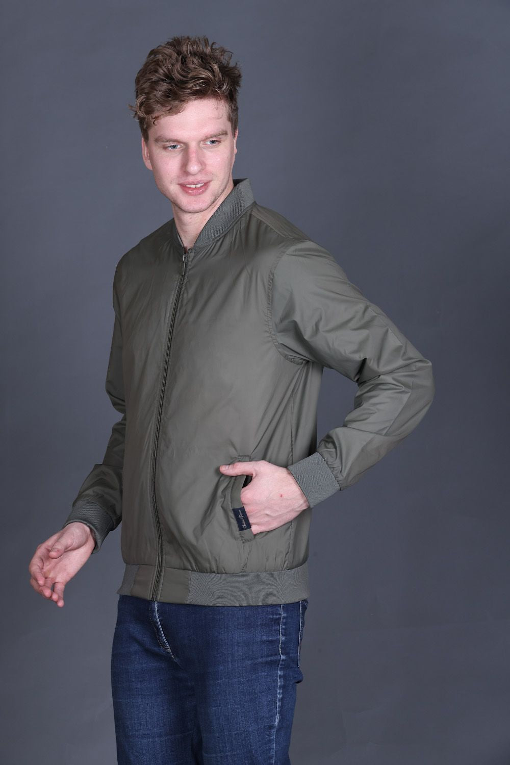 Indian Terrain Men's Polyester Bomber Jacket – Full Sleeve