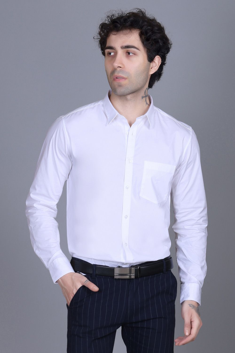 Indian Terrain Men's Classic Oxford Full Sleeve Shirt