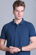 Indian Terrain Jacquard Collar Polo T-Shirt