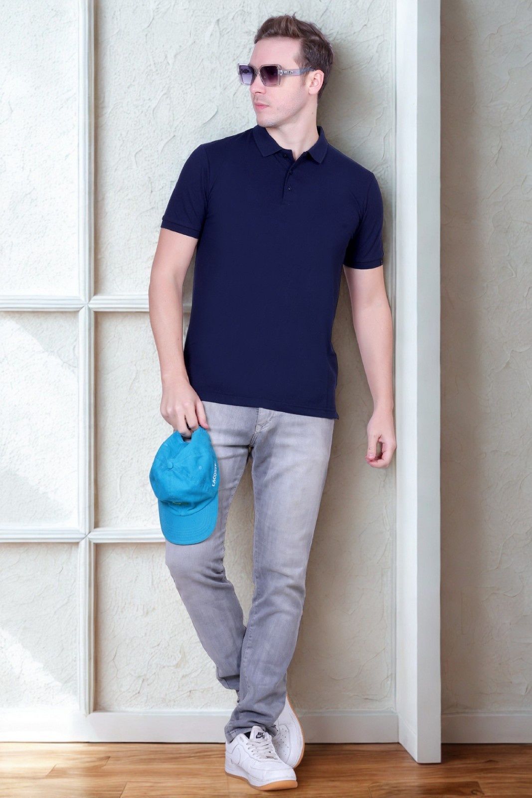 Winbarg Solid Stretch Half Sleeve Polo T-Shirts