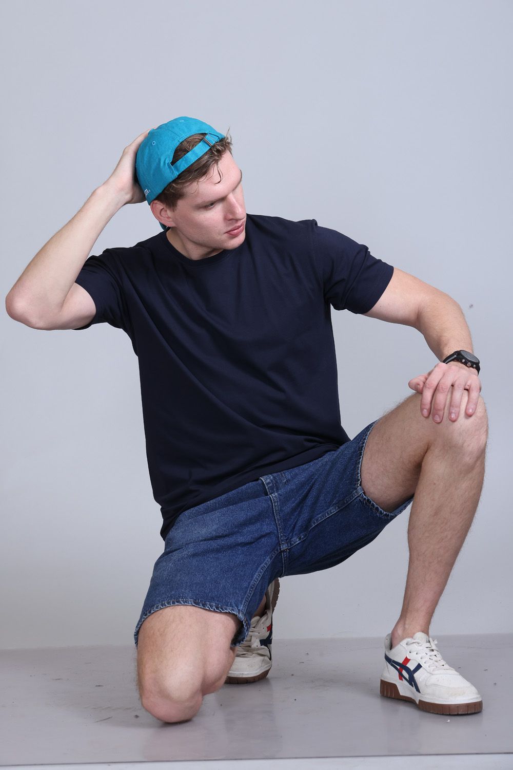 Indian Terrain Men's Cotton Stretch Crew Neck T-Shirt