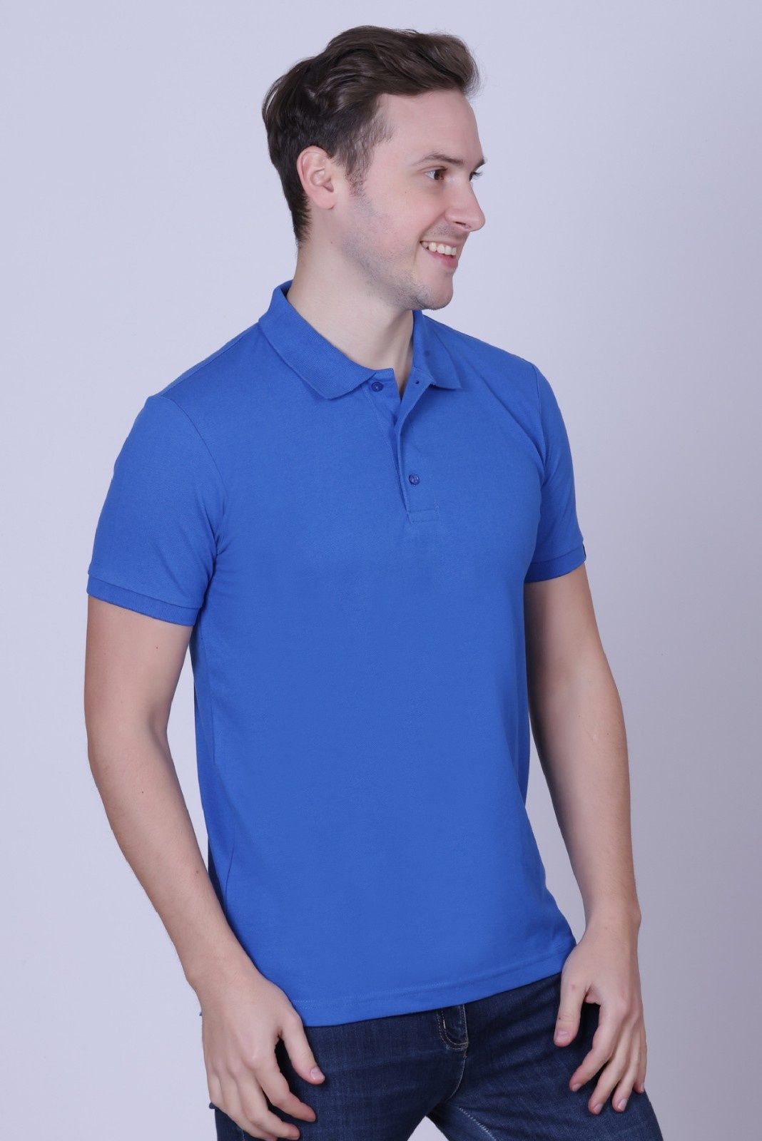 Winbarg Solid Stretch Half Sleeve Polo T-Shirts
