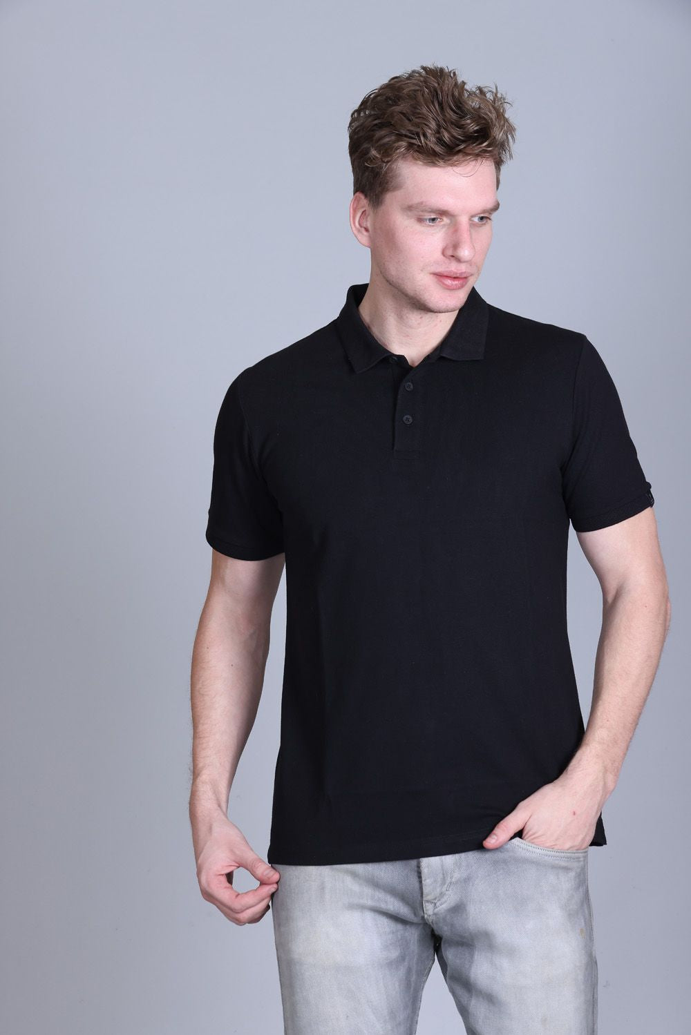 Indian Terrain Jacquard Collar Polo T-Shirt