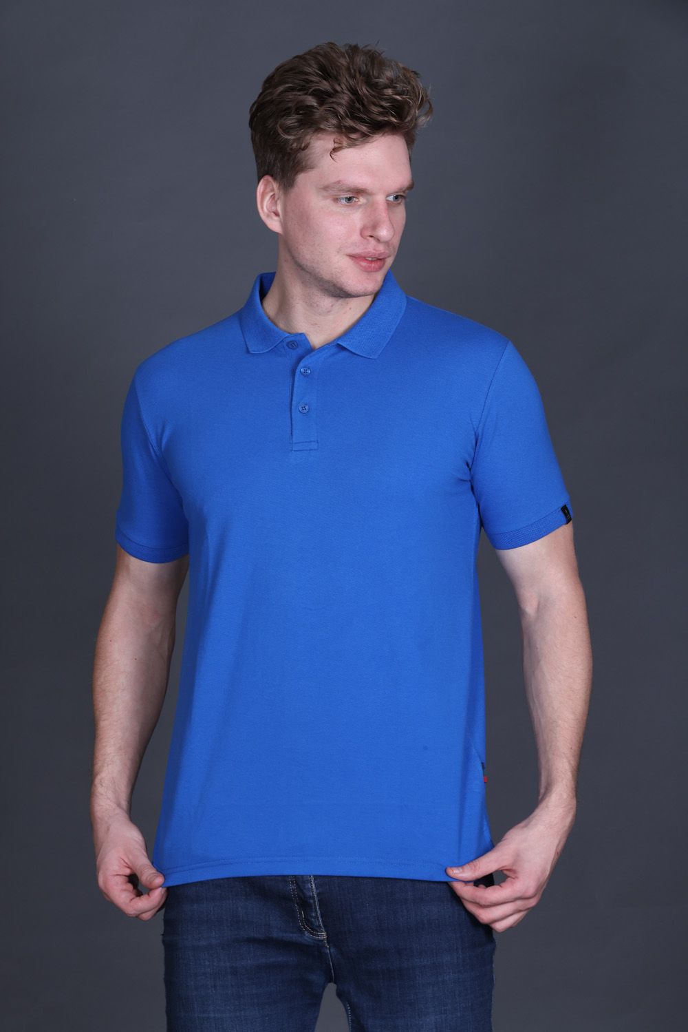Indian Terrain Jacquard Collar Polo T-Shirt