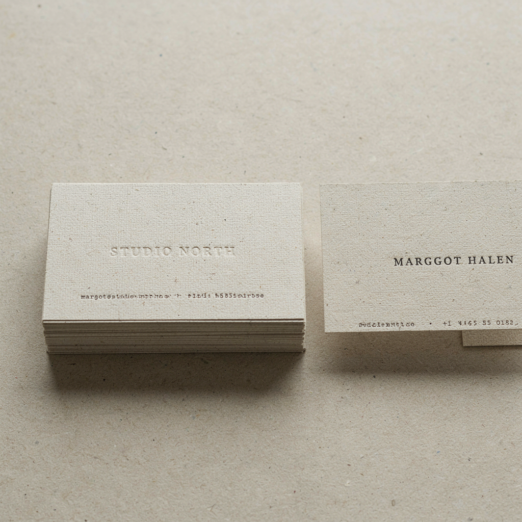 Textured business cards